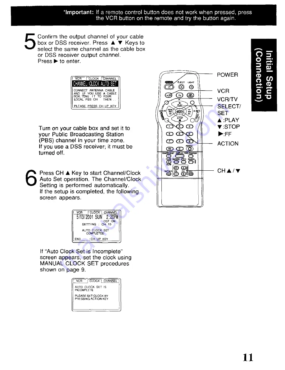 Panasonic Omnivision PV-V4611 Operating Instructions Manual Download Page 11