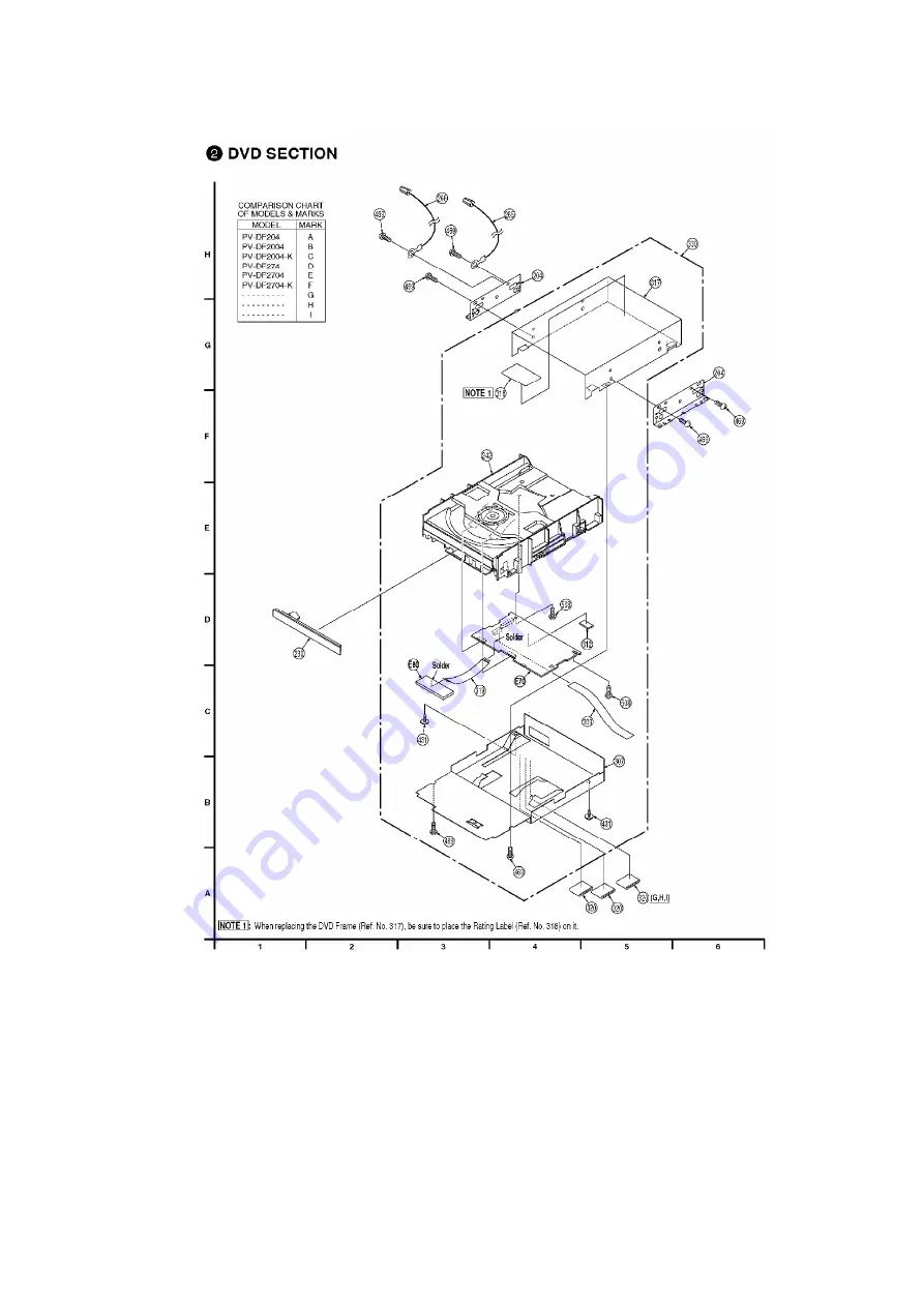 Panasonic Omnivision VHS PV-DF2004 Service Manual Download Page 52