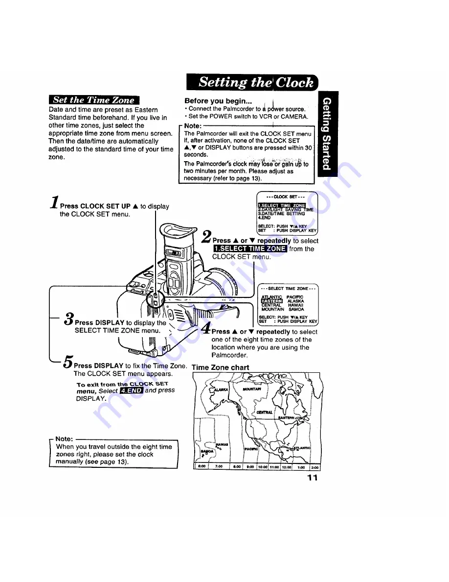 Panasonic Palmcoder IQ PV-IQ225 Operating Instructions Manual Download Page 11