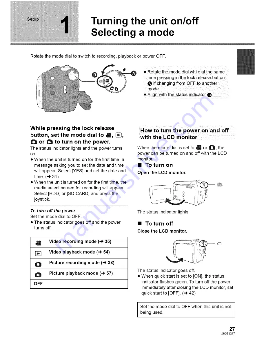 Panasonic Palmcoder SDR-H40P Operating Instructions Manual Download Page 27