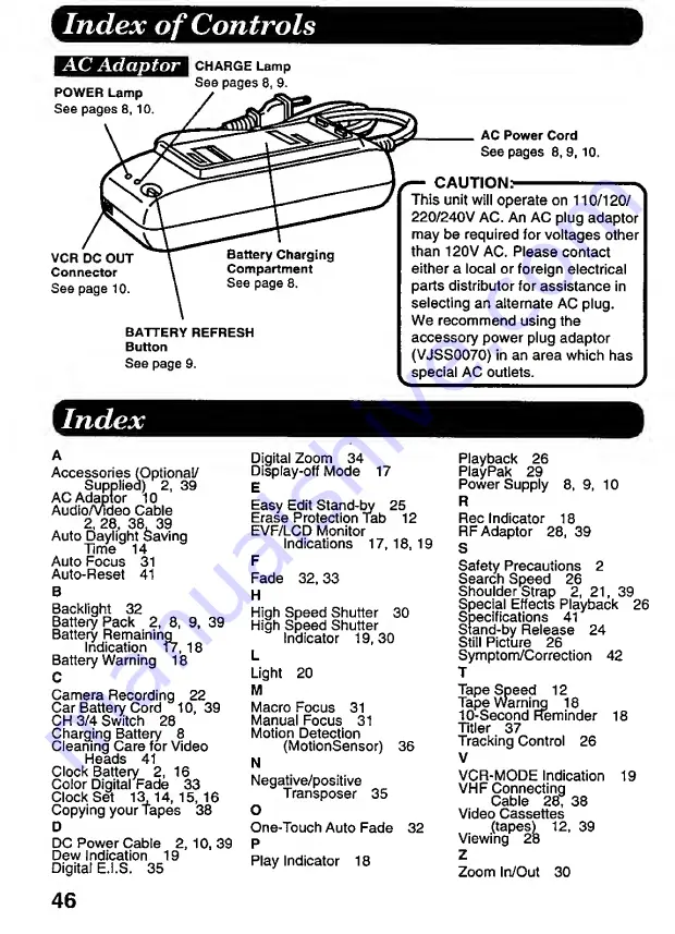 Panasonic Palmcorder IQ DisplayMate PV-L606 Operating Instructions Manual Download Page 46