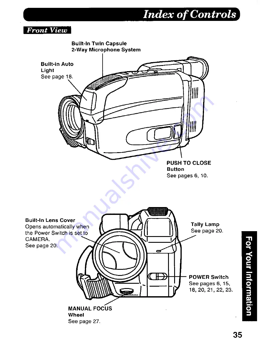 Panasonic Palmcorder IQ PV-A306 User Manual Download Page 35