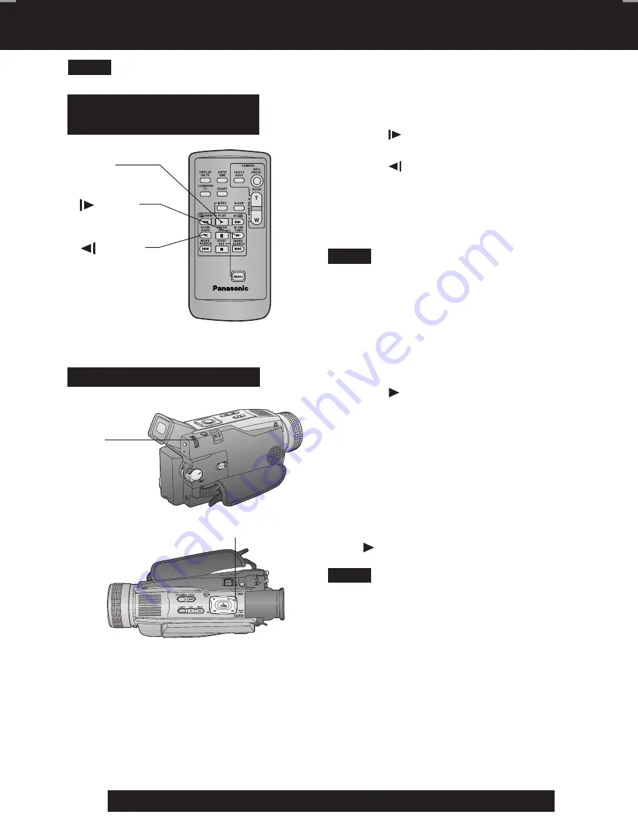 Panasonic Palmcorder Multicam PV-DV73 Operating Instructions Manual Download Page 34