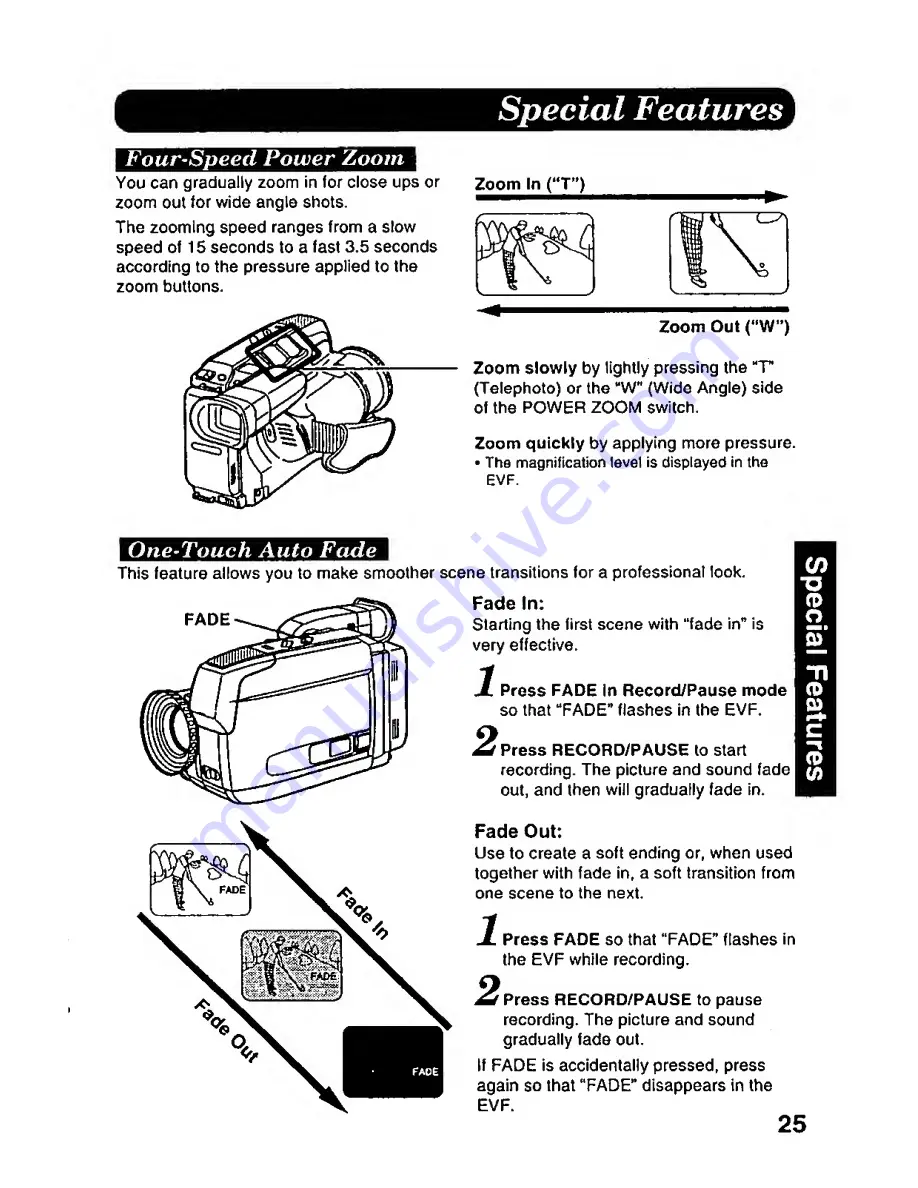 Panasonic Palmcorder PV-A206 Operating Instructions Manual Download Page 25