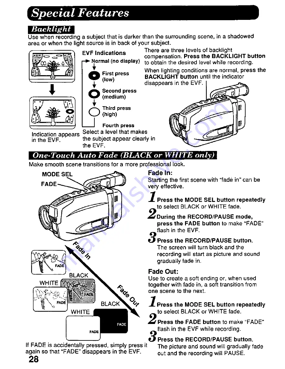 Panasonic Palmcorder PV-D407 Скачать руководство пользователя страница 28