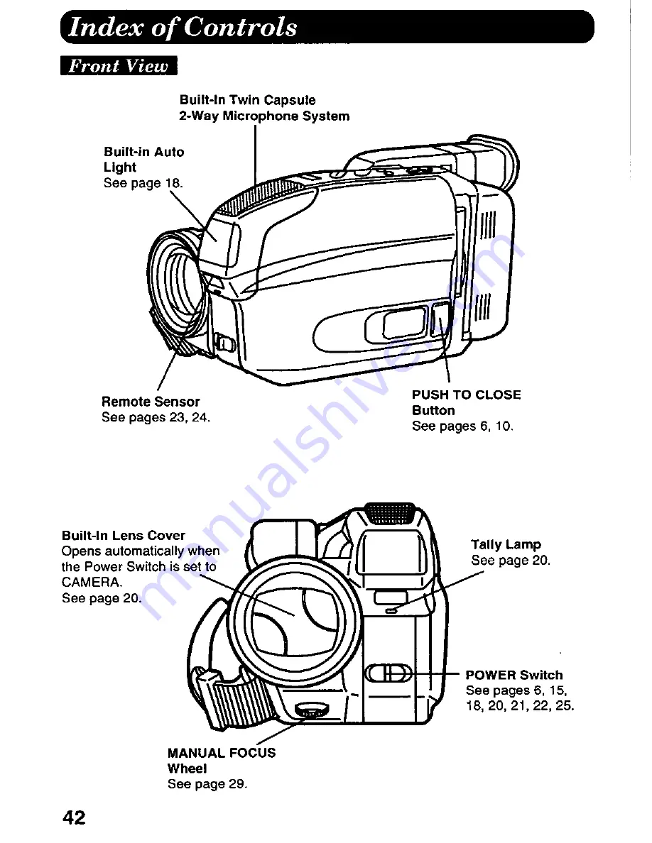 Panasonic Palmcorder PV-D476 Скачать руководство пользователя страница 42