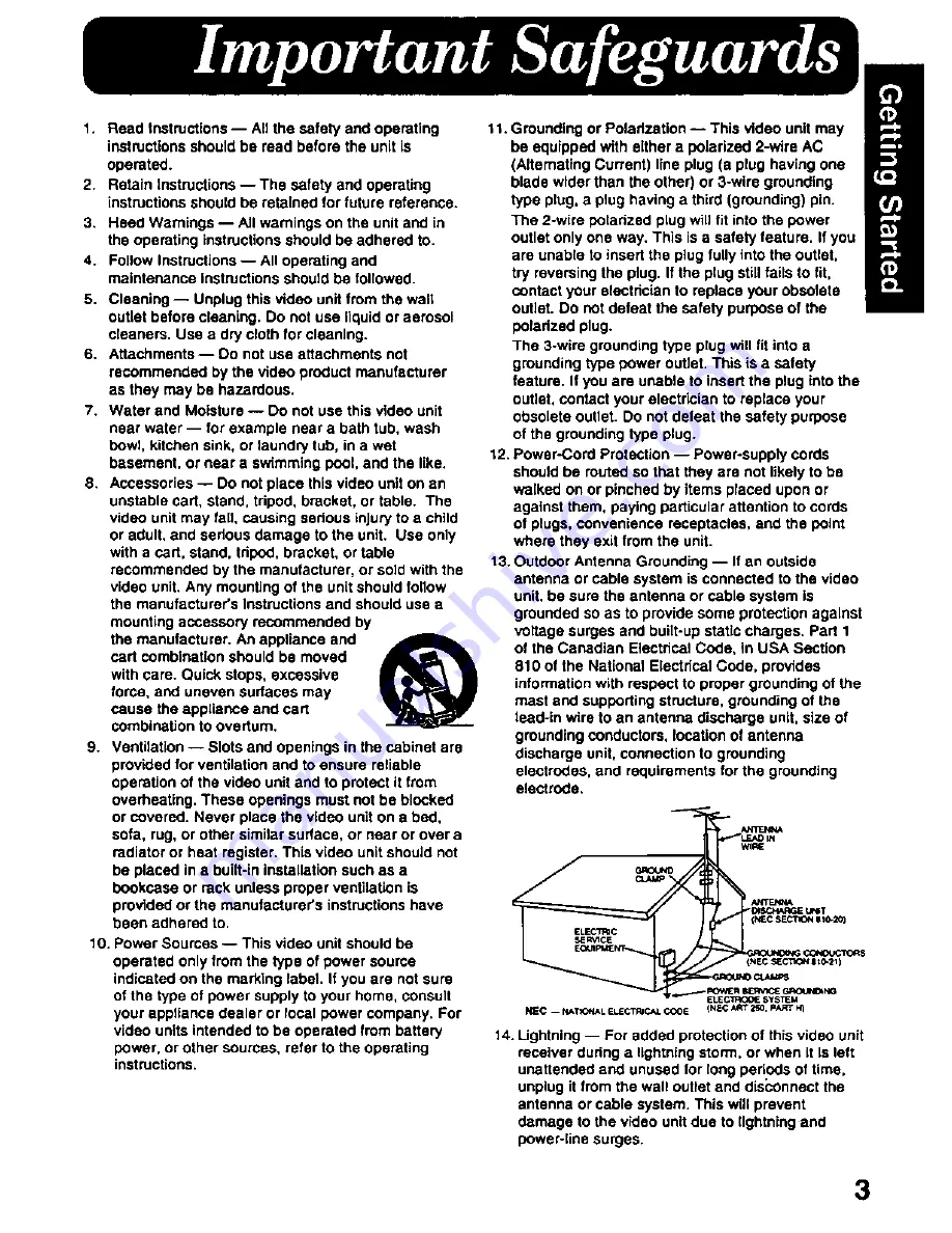 Panasonic Palmcorder PV-D486 User Manual Download Page 3