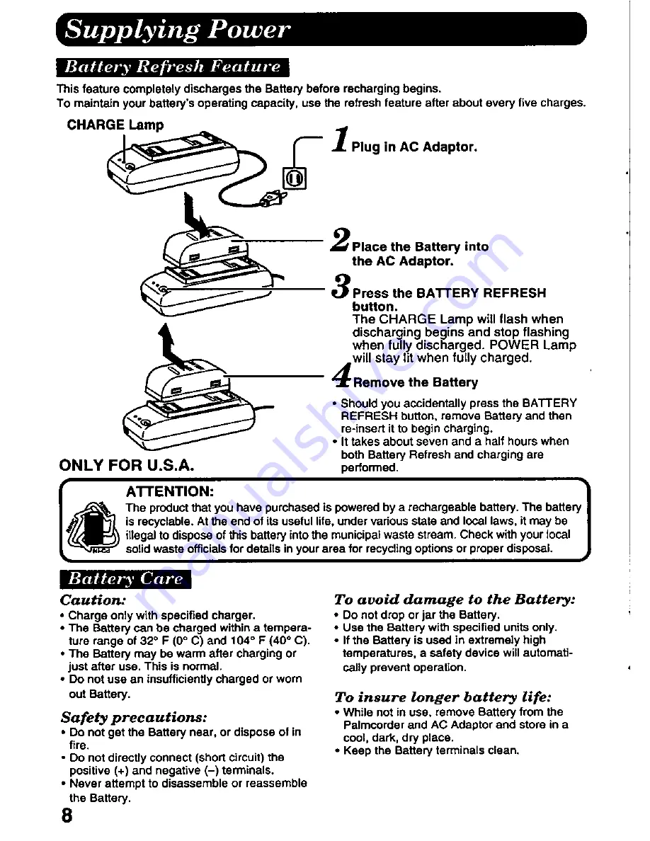 Panasonic Palmcorder PV-D486 User Manual Download Page 8