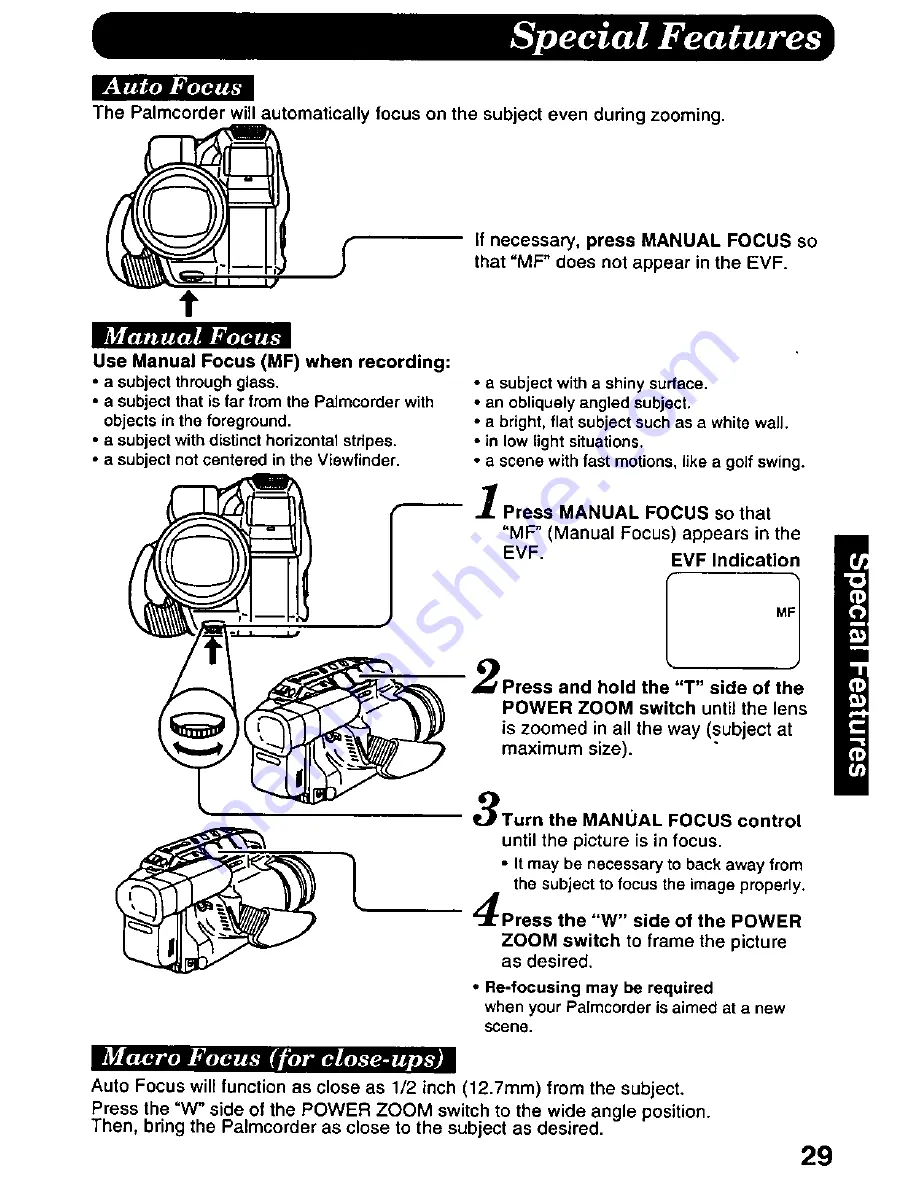 Panasonic Palmcorder PV-D507 User Manual Download Page 29