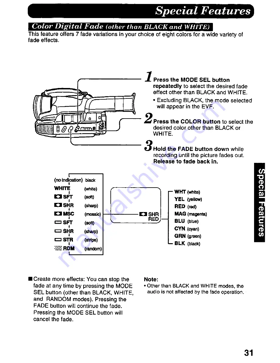 Panasonic Palmcorder PV-D507 User Manual Download Page 31