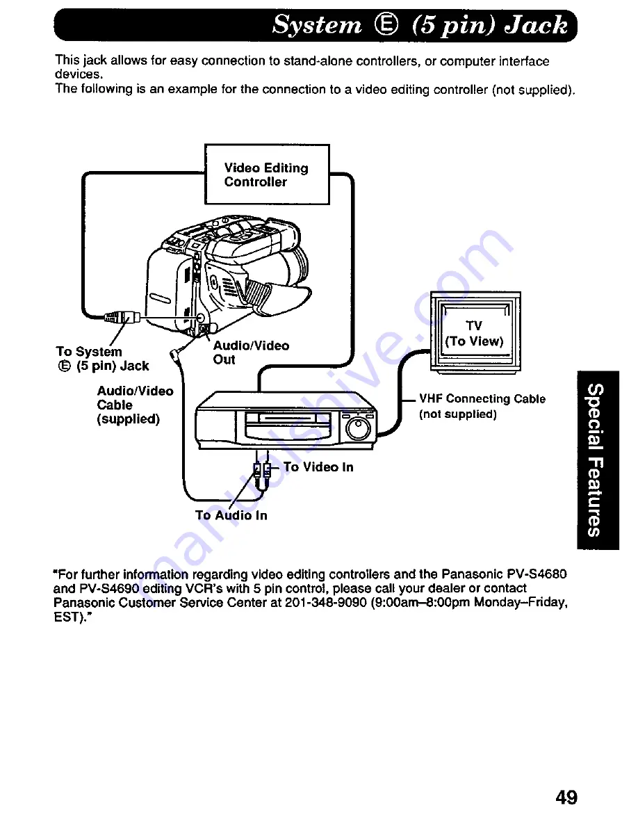 Panasonic Palmcorder PV-D776 Скачать руководство пользователя страница 49