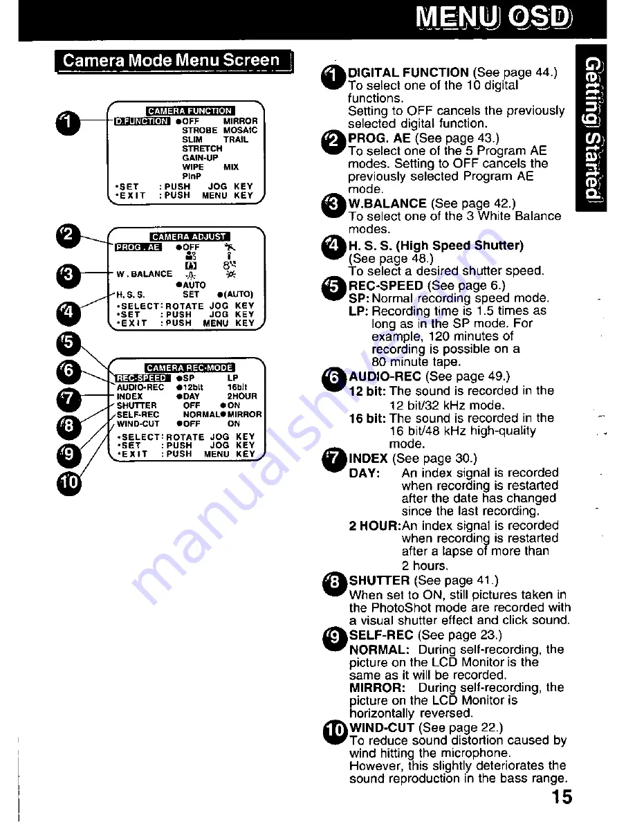 Panasonic Palmcorder PV-DV601 Operating Manual Download Page 15