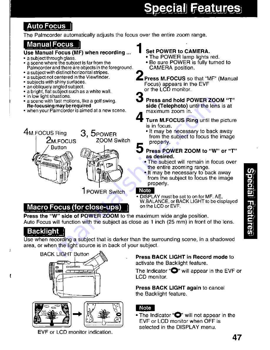 Panasonic Palmcorder PV-DV601 Operating Manual Download Page 47