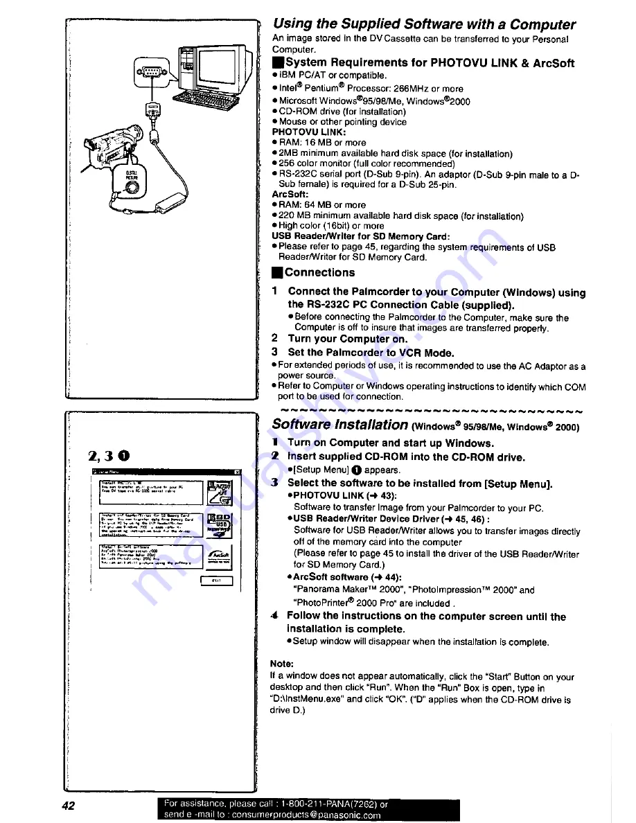 Panasonic Palmcorder PV-DV951 Operating Manual Download Page 42