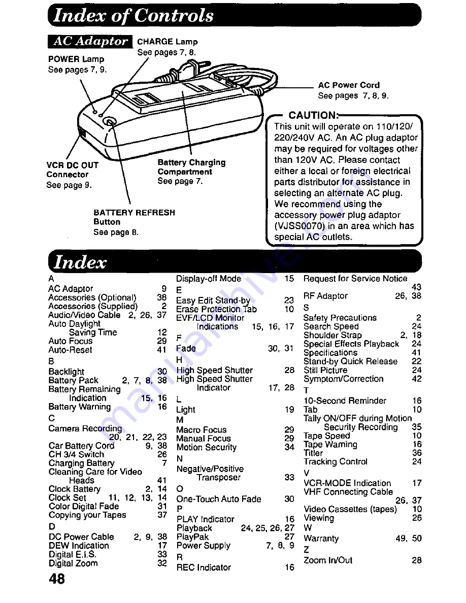 Panasonic Palmcorder PV-L657 User Manual Download Page 48