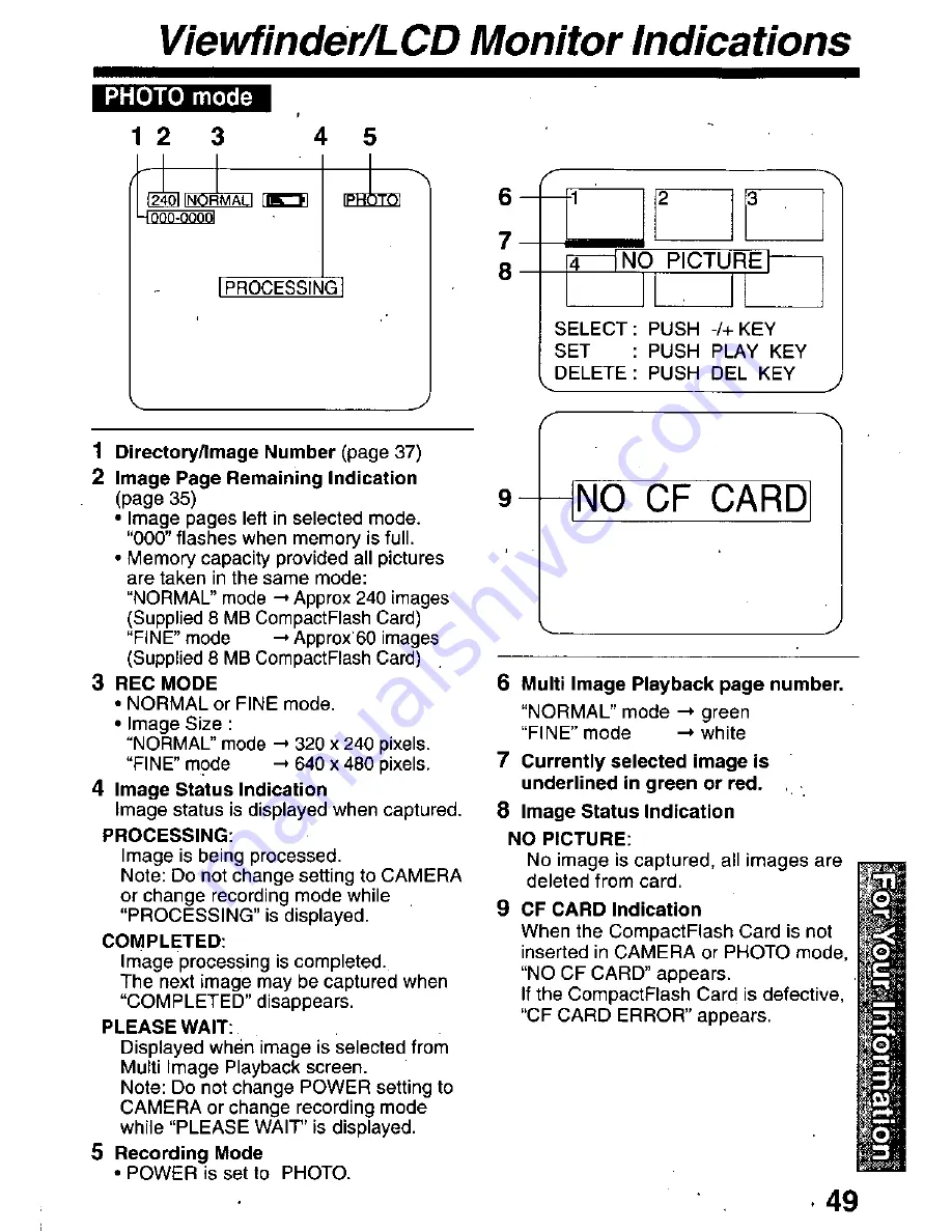 Panasonic Palmcorder PV-L671 User Manual Download Page 49