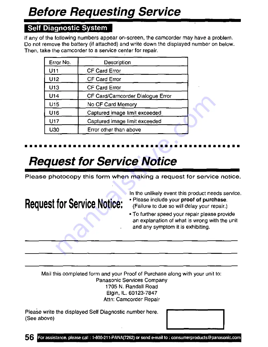 Panasonic Palmcorder PV-L671 User Manual Download Page 56