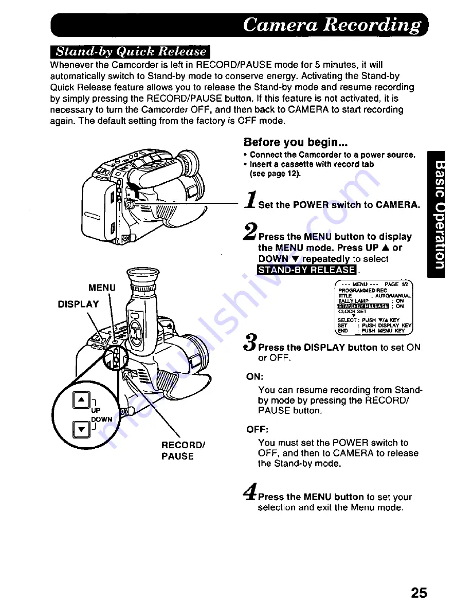 Panasonic Palmcorder PV-L678 User Manual Download Page 25