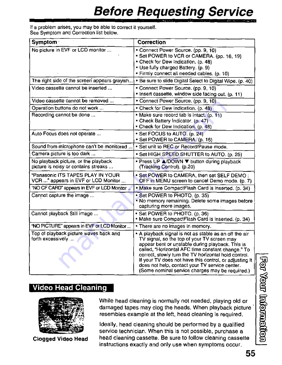 Panasonic Palmcorder PV-L691 User Manual Download Page 55