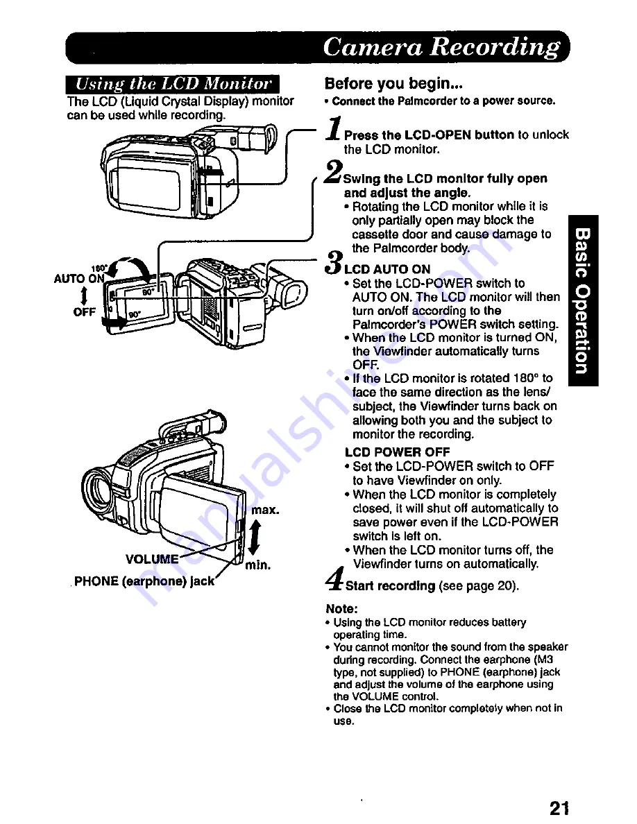 Panasonic Palmcorder PV-L757 Скачать руководство пользователя страница 21