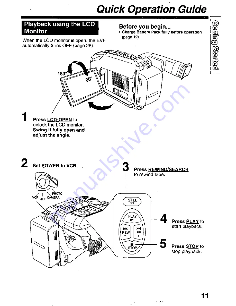 Panasonic Palmcorder PV-L780 Скачать руководство пользователя страница 11