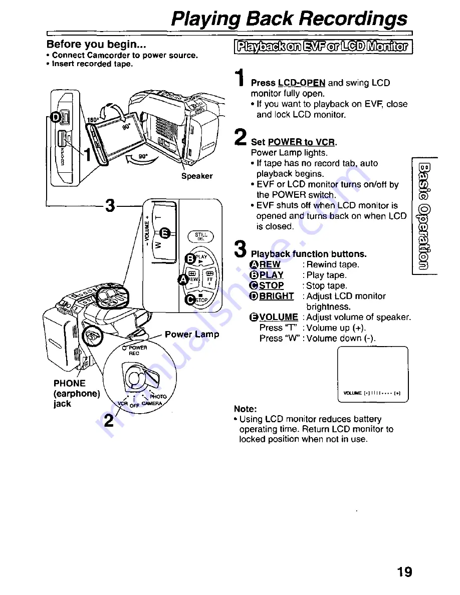 Panasonic Palmcorder PV-L781 User Manual Download Page 19