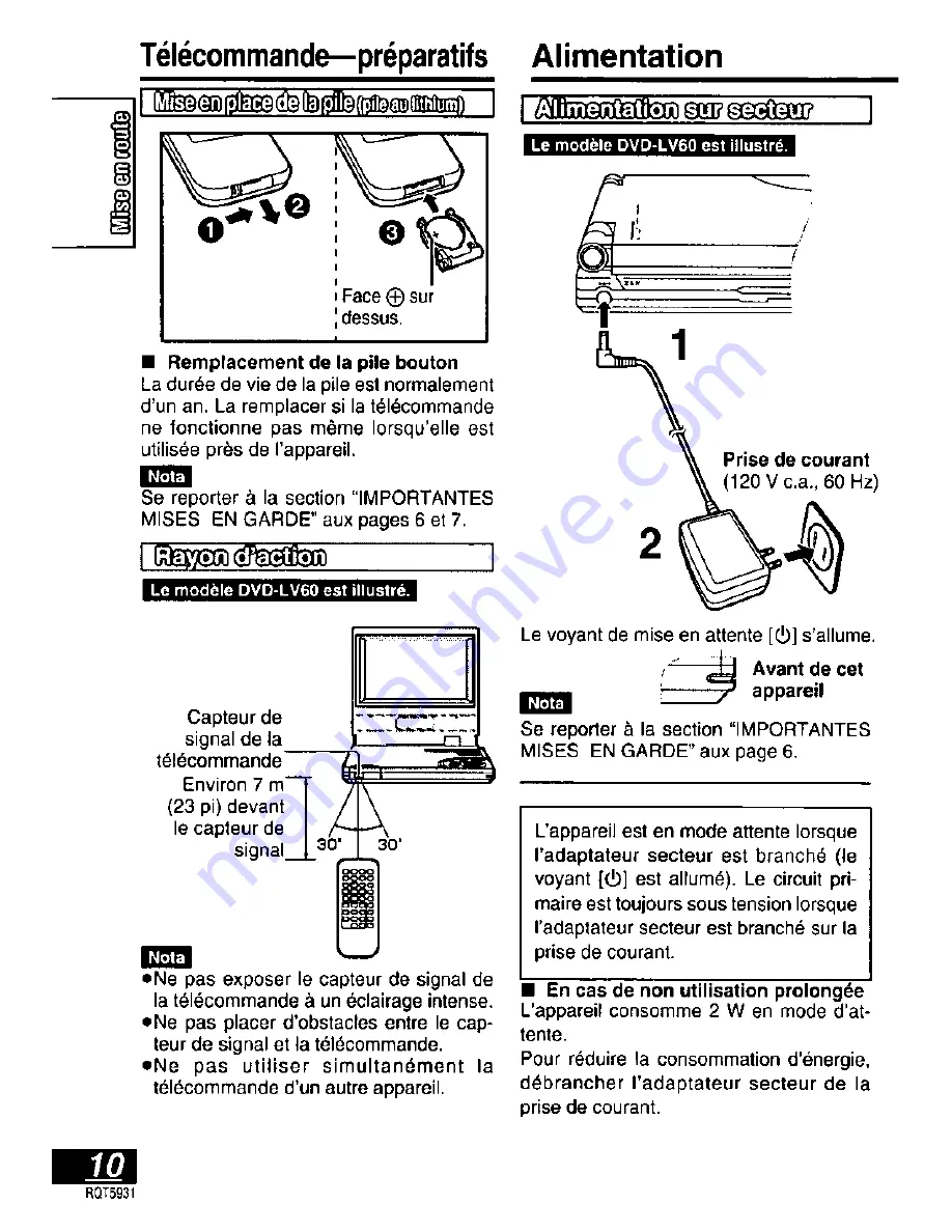 Panasonic PalmTheater DVD-LV60 Скачать руководство пользователя страница 56