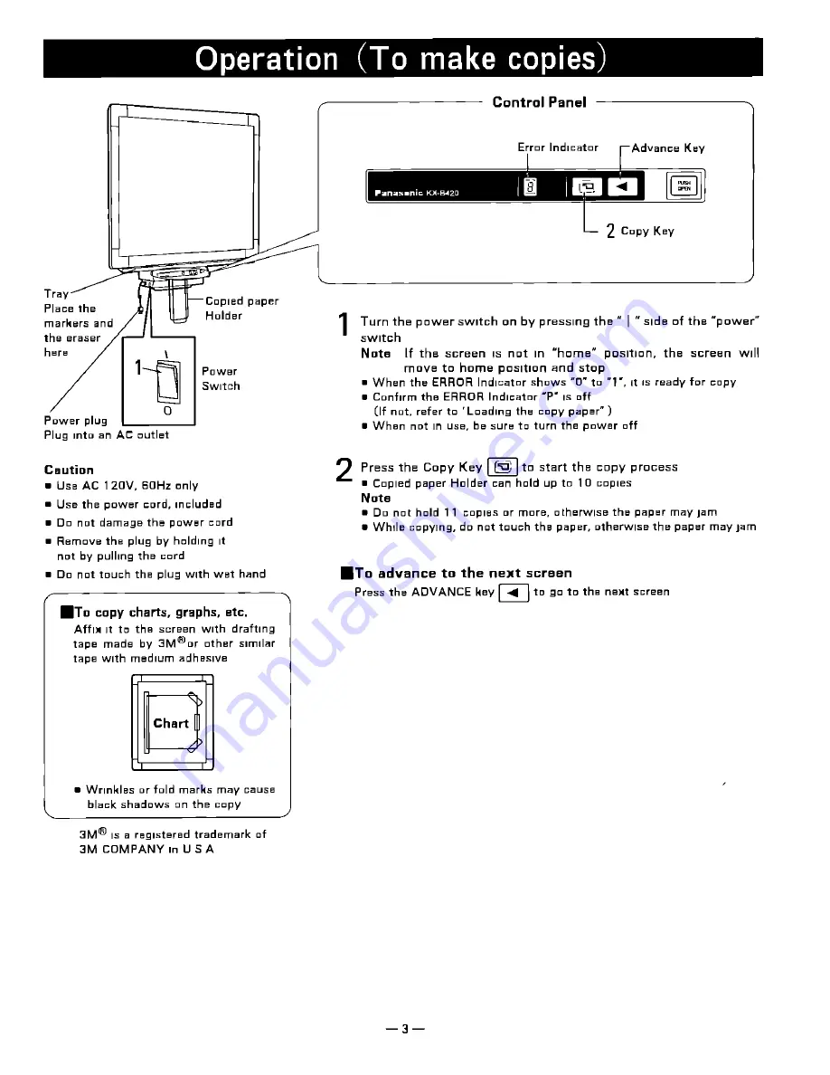 Panasonic Panaboard KX-B420 Скачать руководство пользователя страница 3