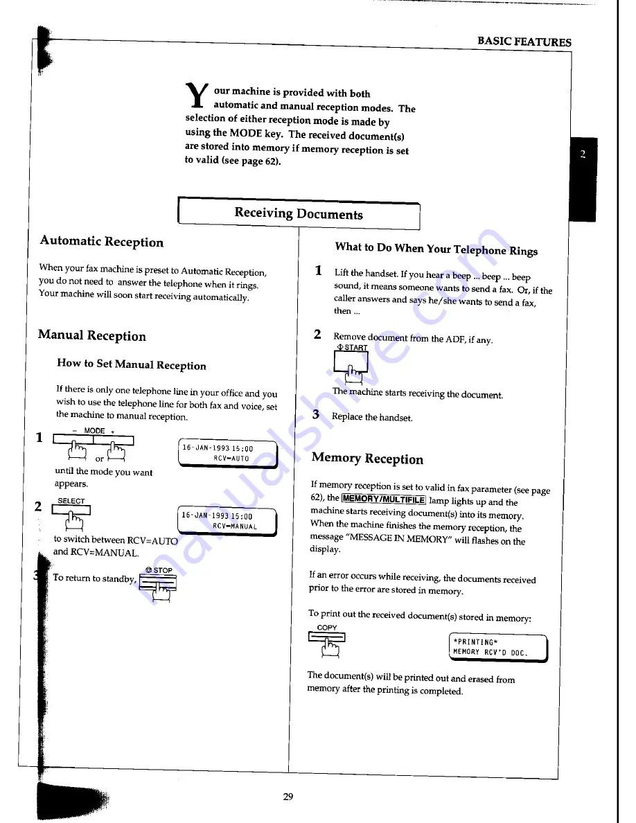 Panasonic Panafax UF-127M User Manual Download Page 39