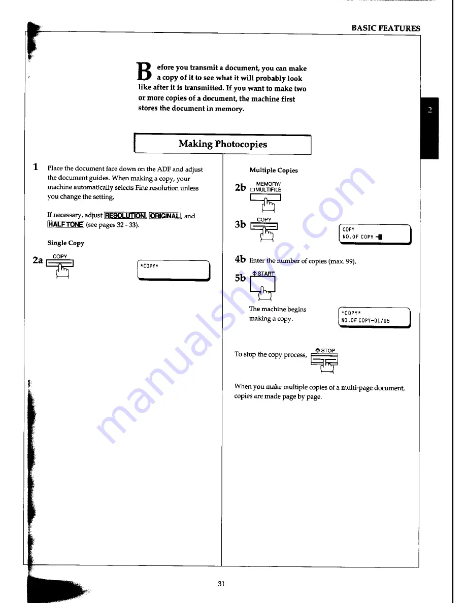 Panasonic Panafax UF-127M User Manual Download Page 41