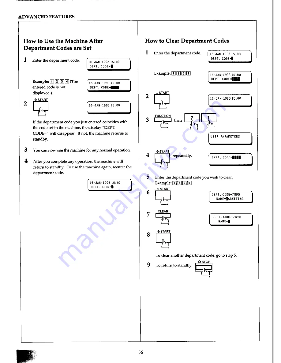 Panasonic Panafax UF-127M User Manual Download Page 66