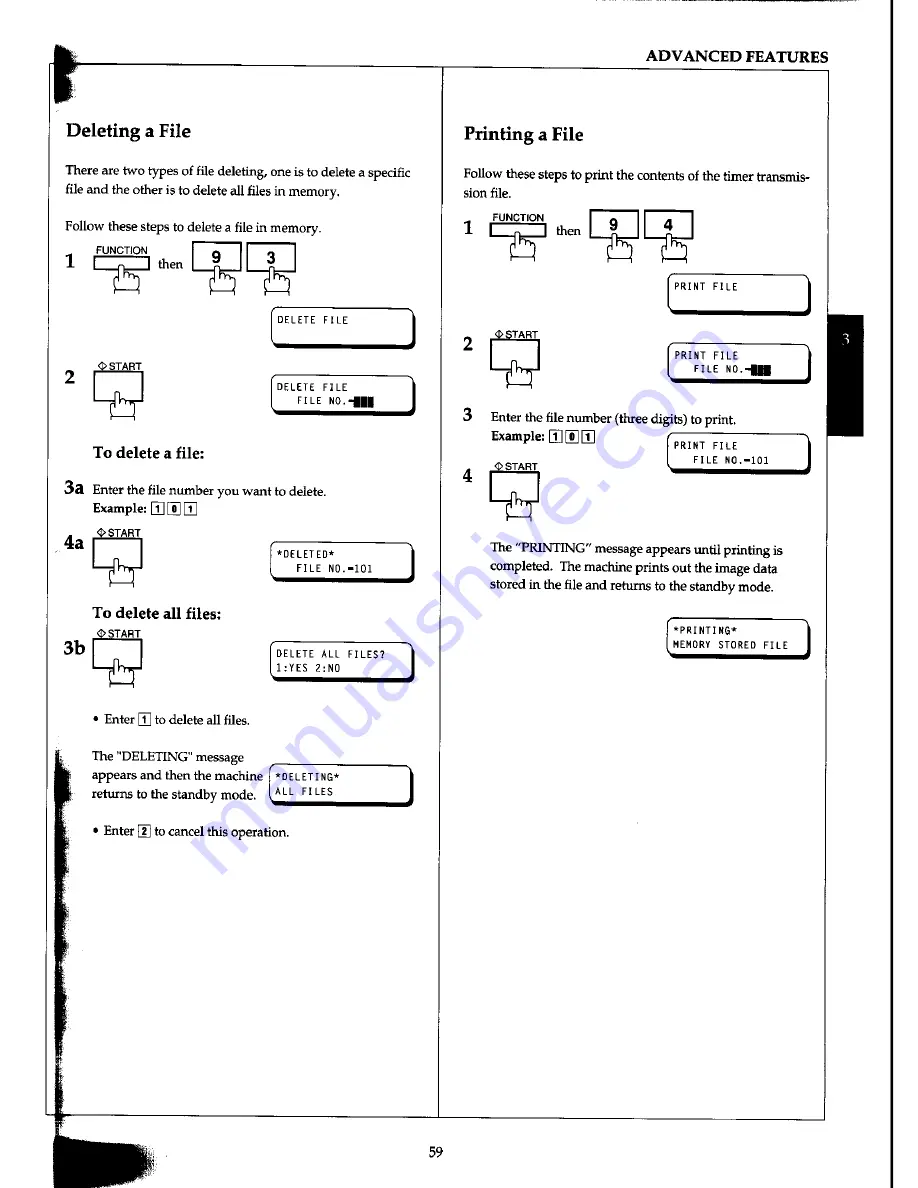 Panasonic Panafax UF-127M User Manual Download Page 69