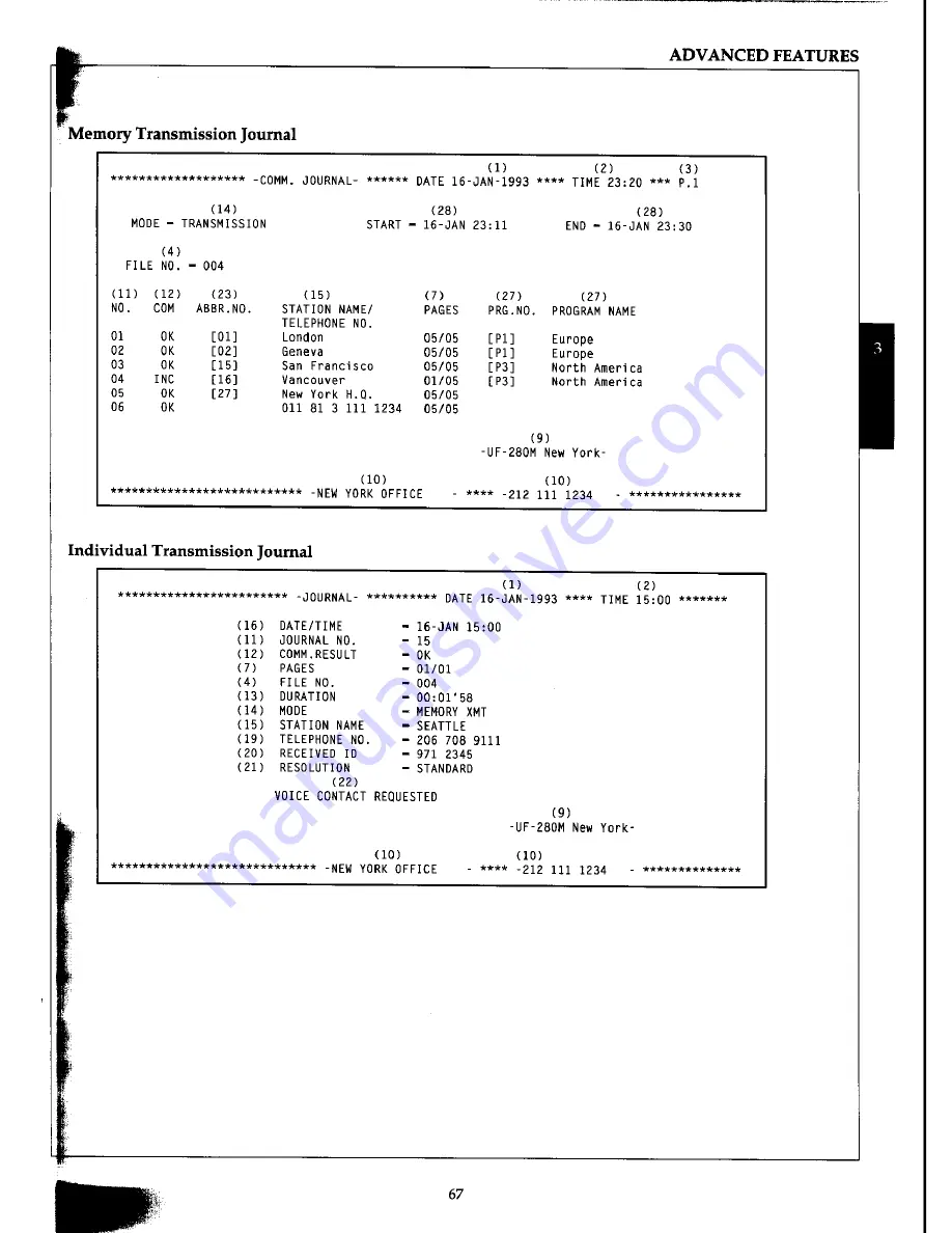 Panasonic Panafax UF-127M User Manual Download Page 77