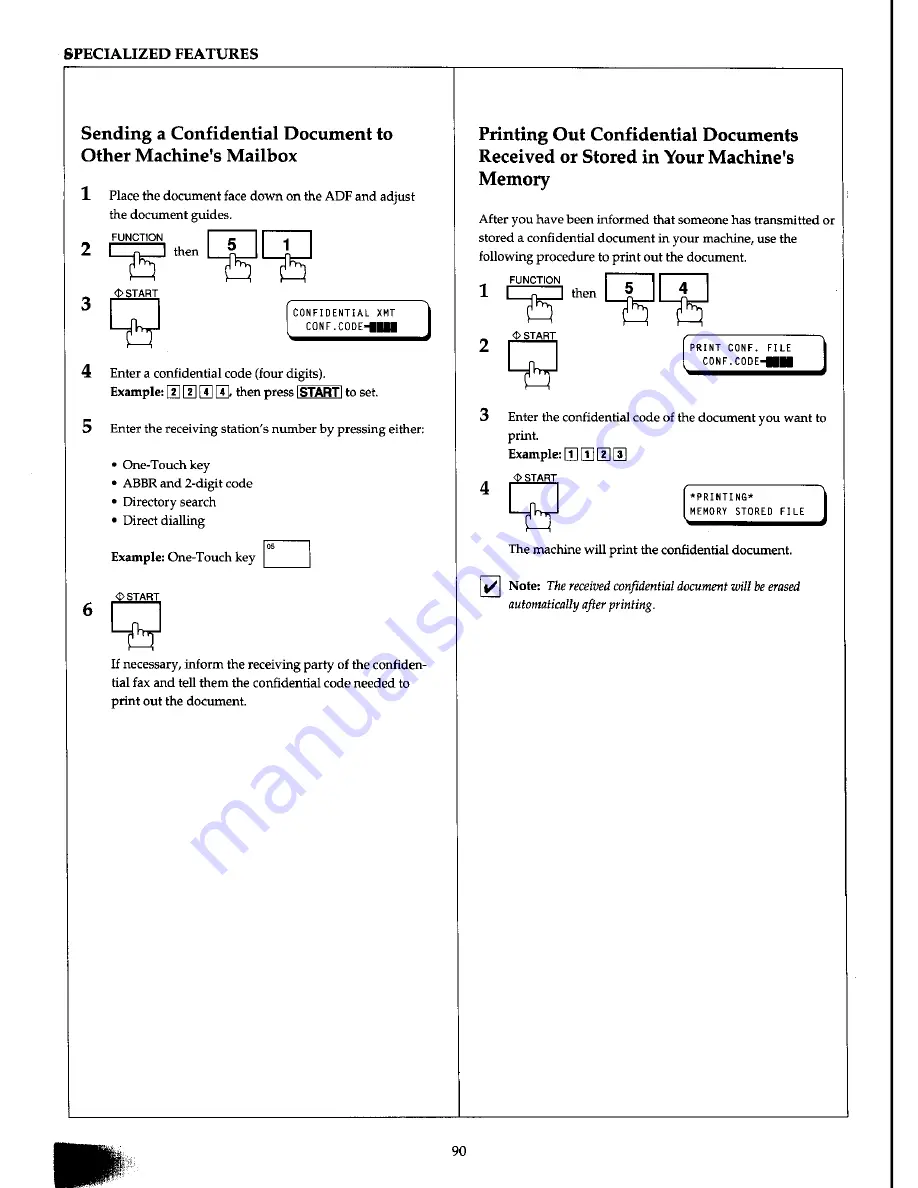 Panasonic Panafax UF-127M User Manual Download Page 100