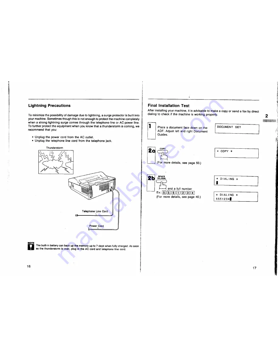 Panasonic Panafax UF-160 User Manual Download Page 10