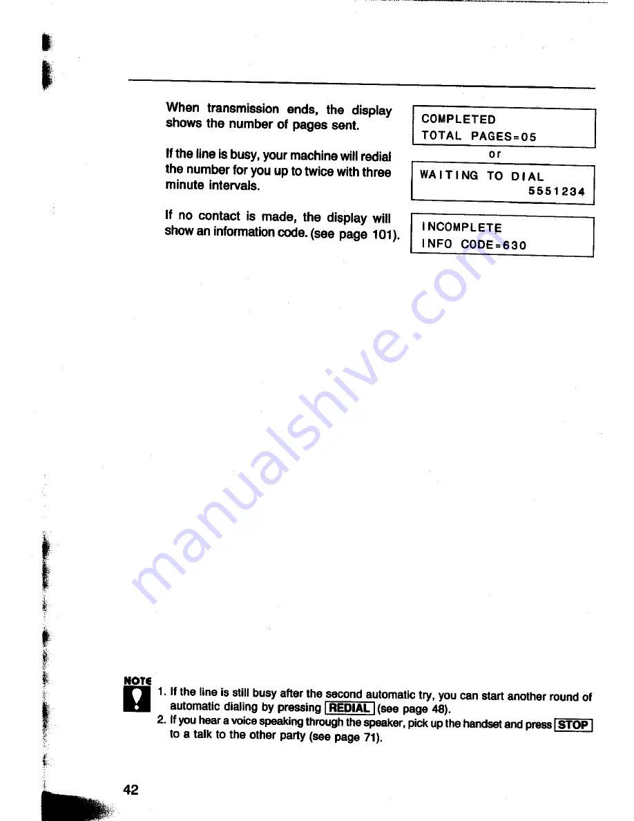 Panasonic Panafax UF-260 User Manual Download Page 44