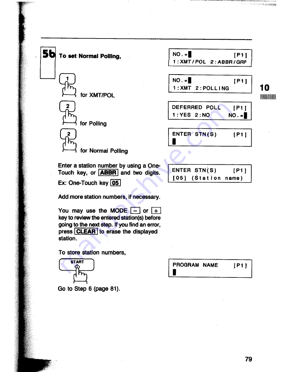 Panasonic Panafax UF-260 User Manual Download Page 81