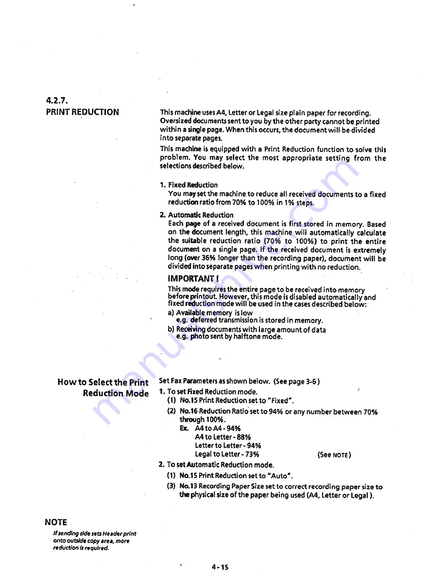 Panasonic Panafax UF-311 User Manual Download Page 42