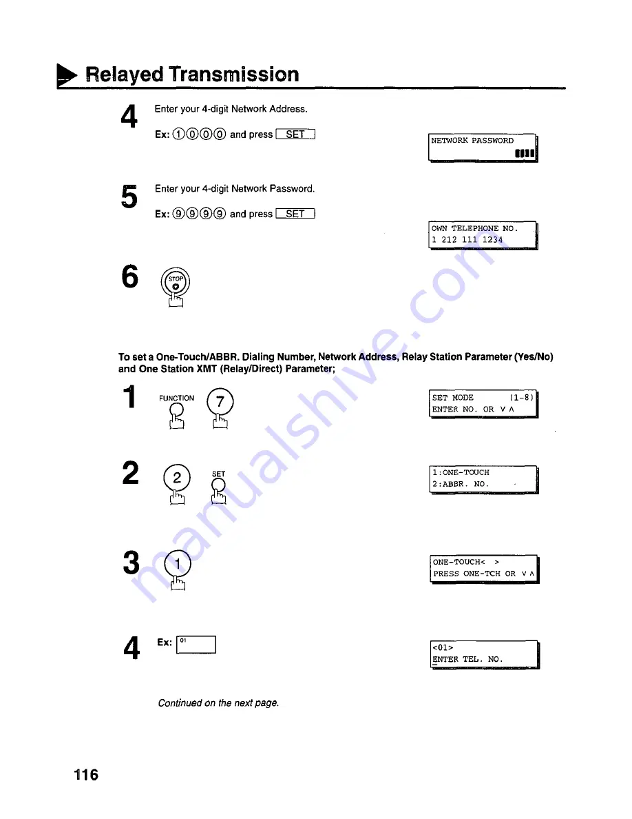 Panasonic PanaFax UF-342 User Manual Download Page 118