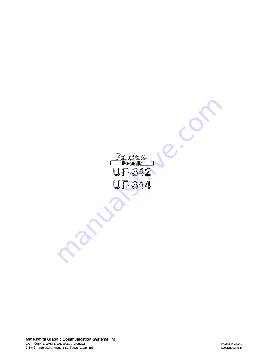 Panasonic PanaFax UF-342 User Manual Download Page 181