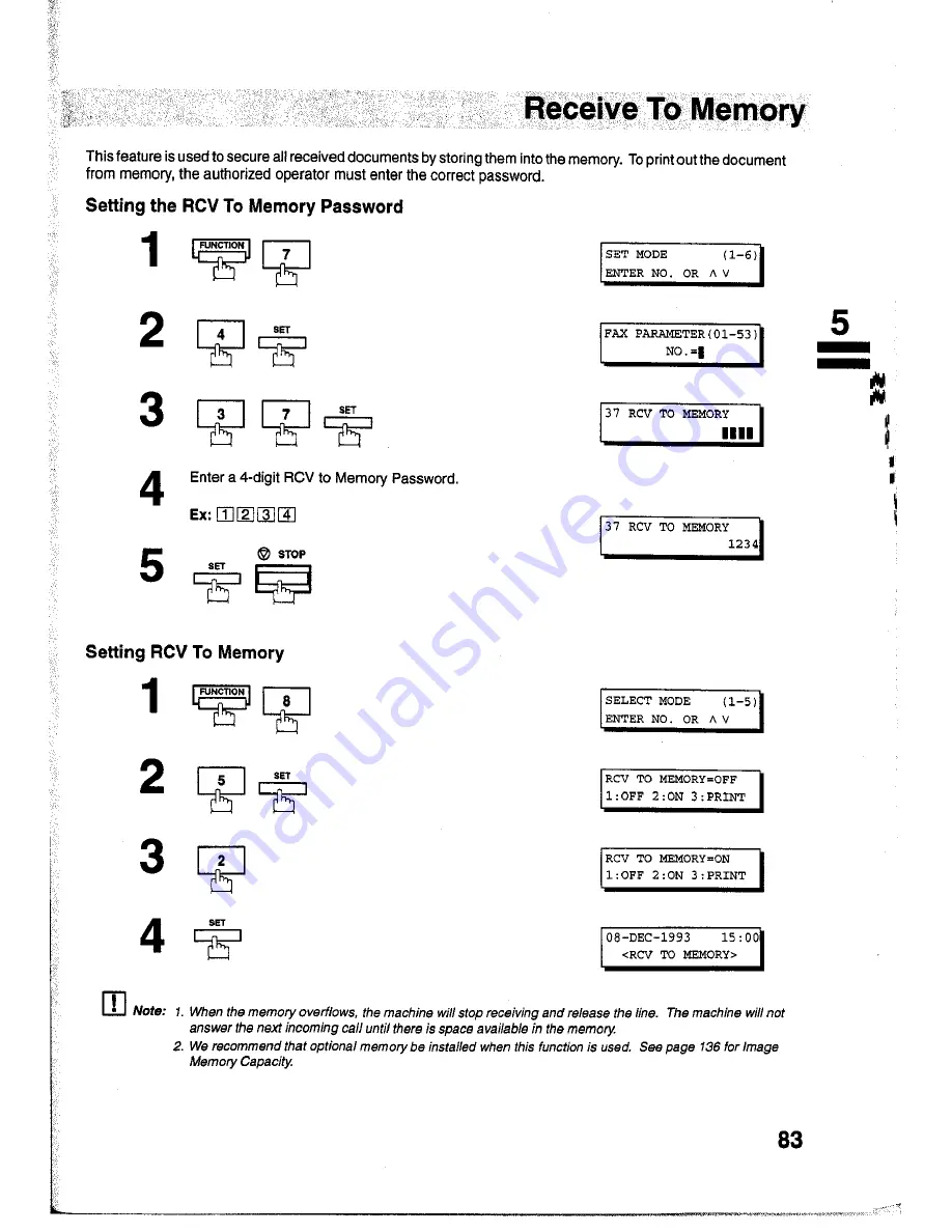 Panasonic Panafax UF-755 User Manual Download Page 85