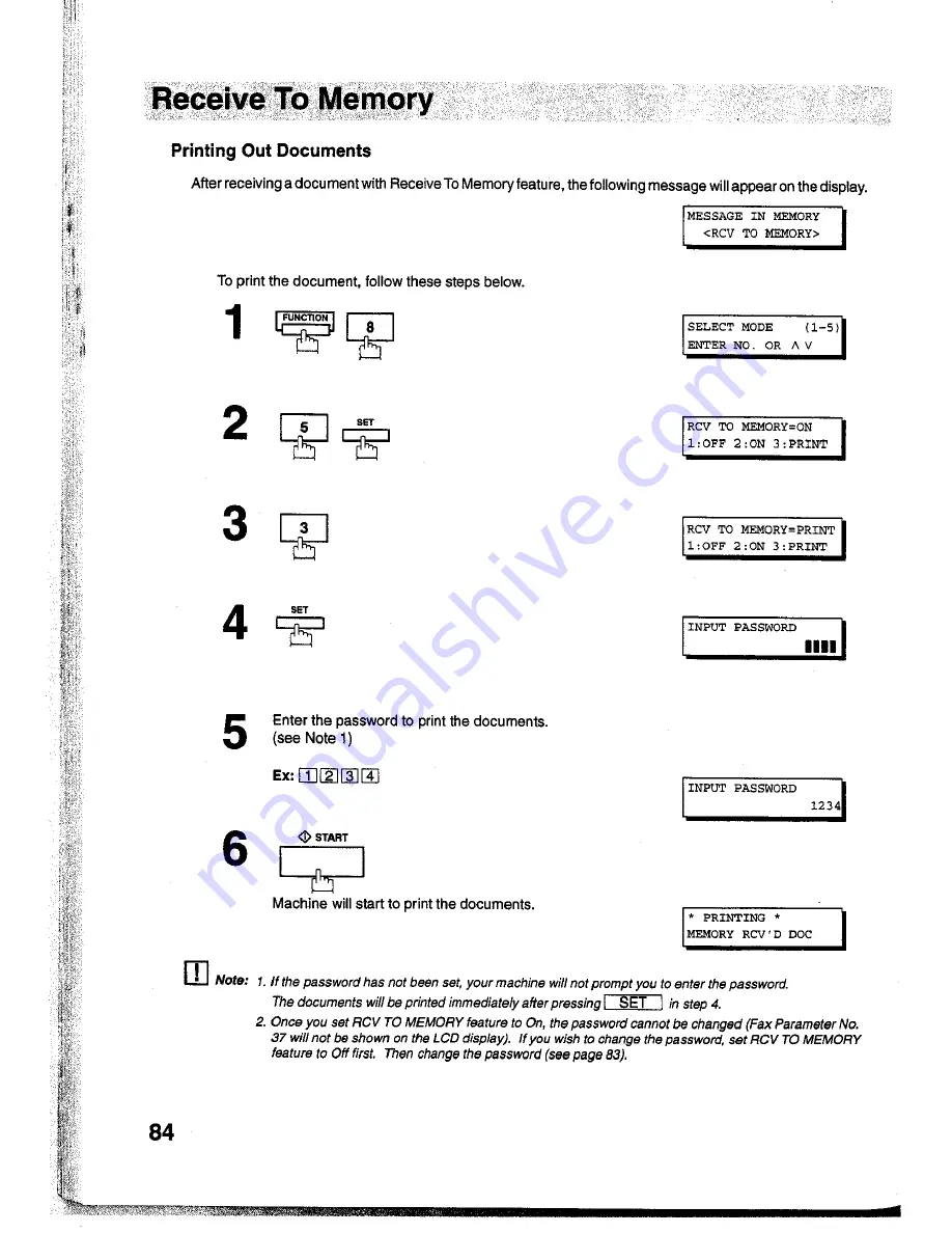 Panasonic Panafax UF-755 User Manual Download Page 86