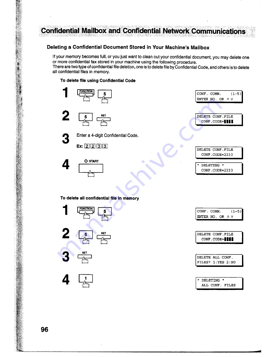 Panasonic Panafax UF-755 User Manual Download Page 98