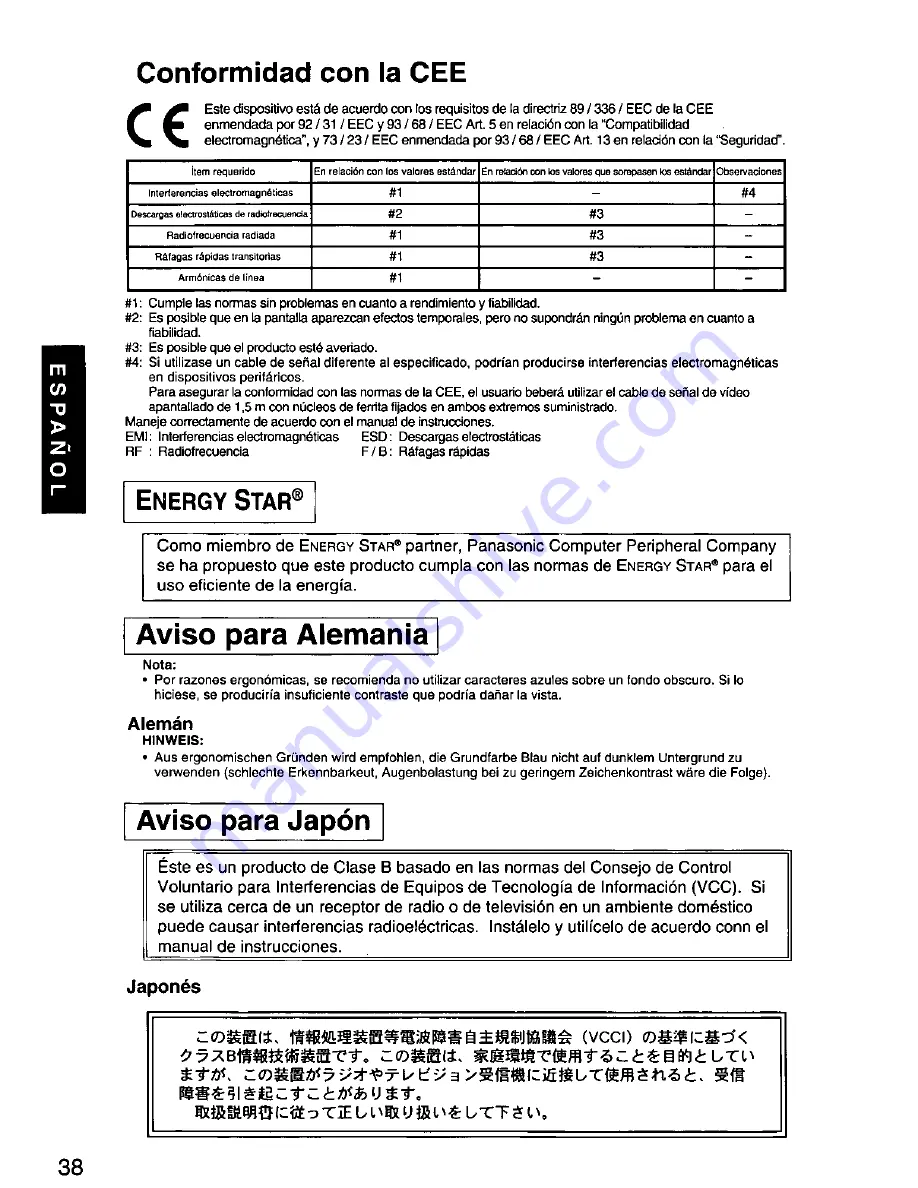 Panasonic PANAFLAT LC-50 User Manual Download Page 39