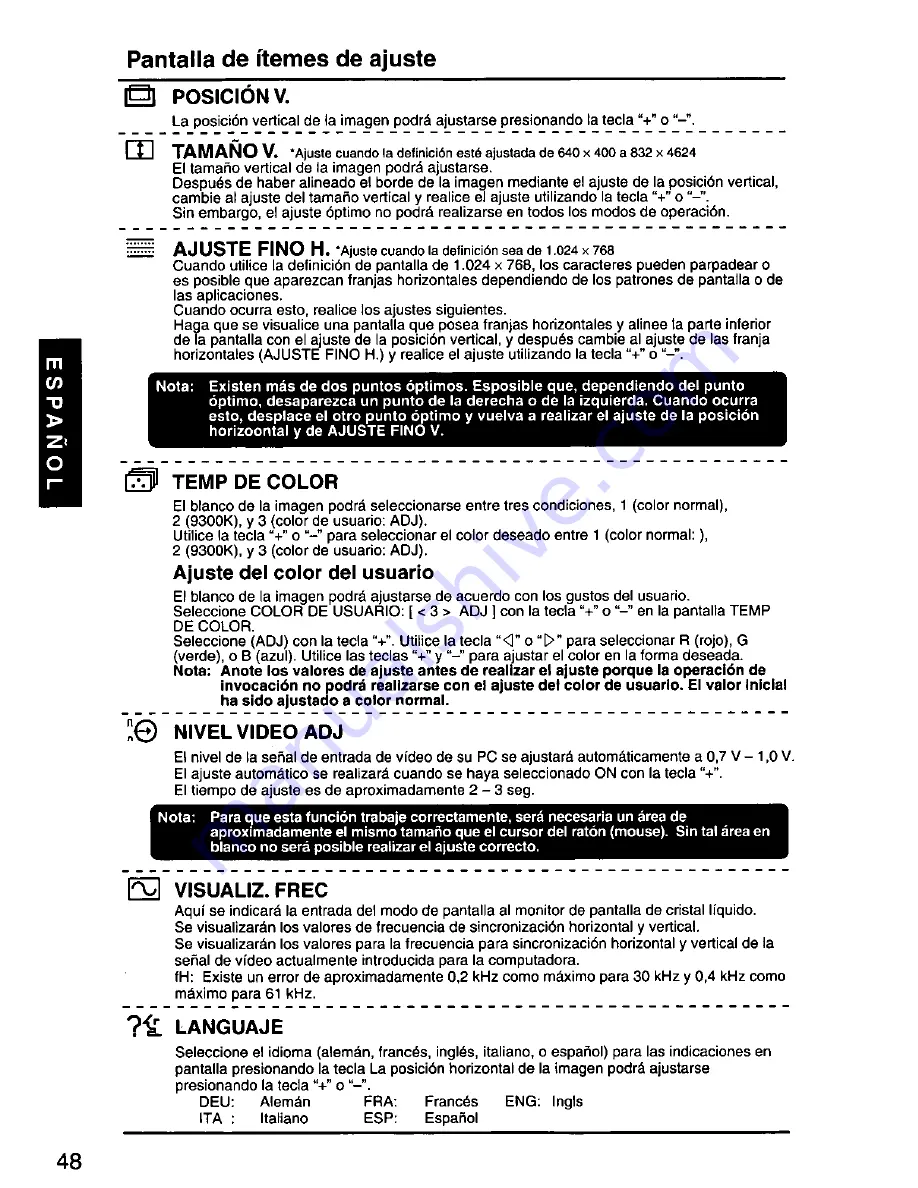 Panasonic PANAFLAT LC-50 User Manual Download Page 49