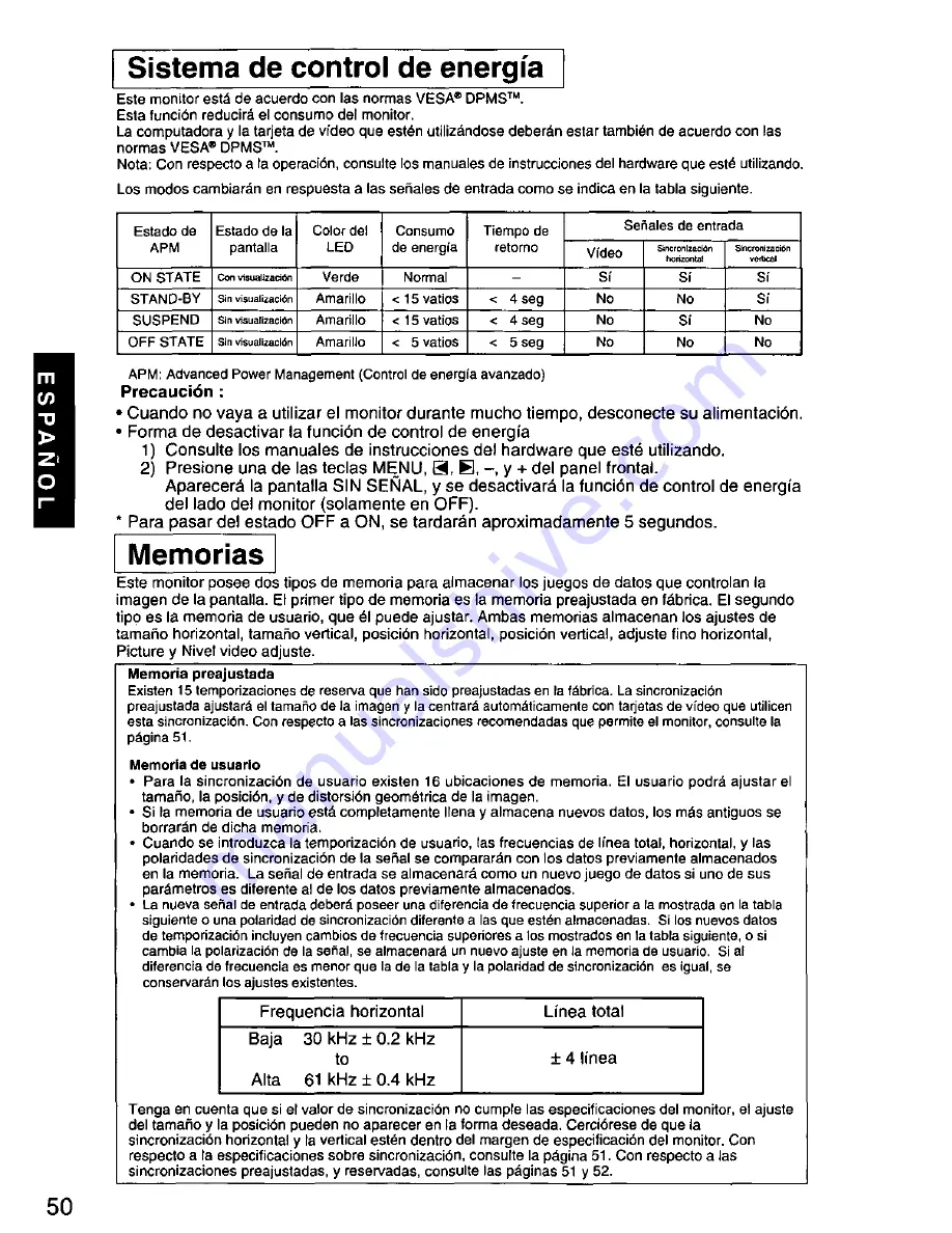 Panasonic PANAFLAT LC-50 User Manual Download Page 51