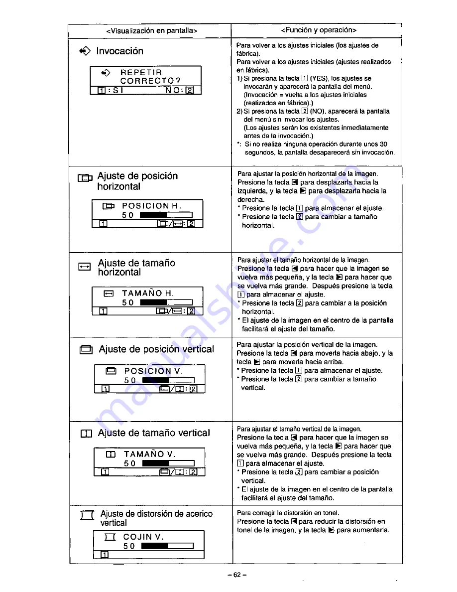 Panasonic PanaFlat PF70 Operating Instructions Manual Download Page 67