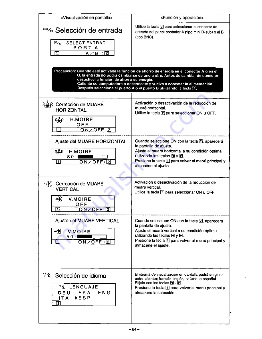 Panasonic PanaFlat PF70 Operating Instructions Manual Download Page 69