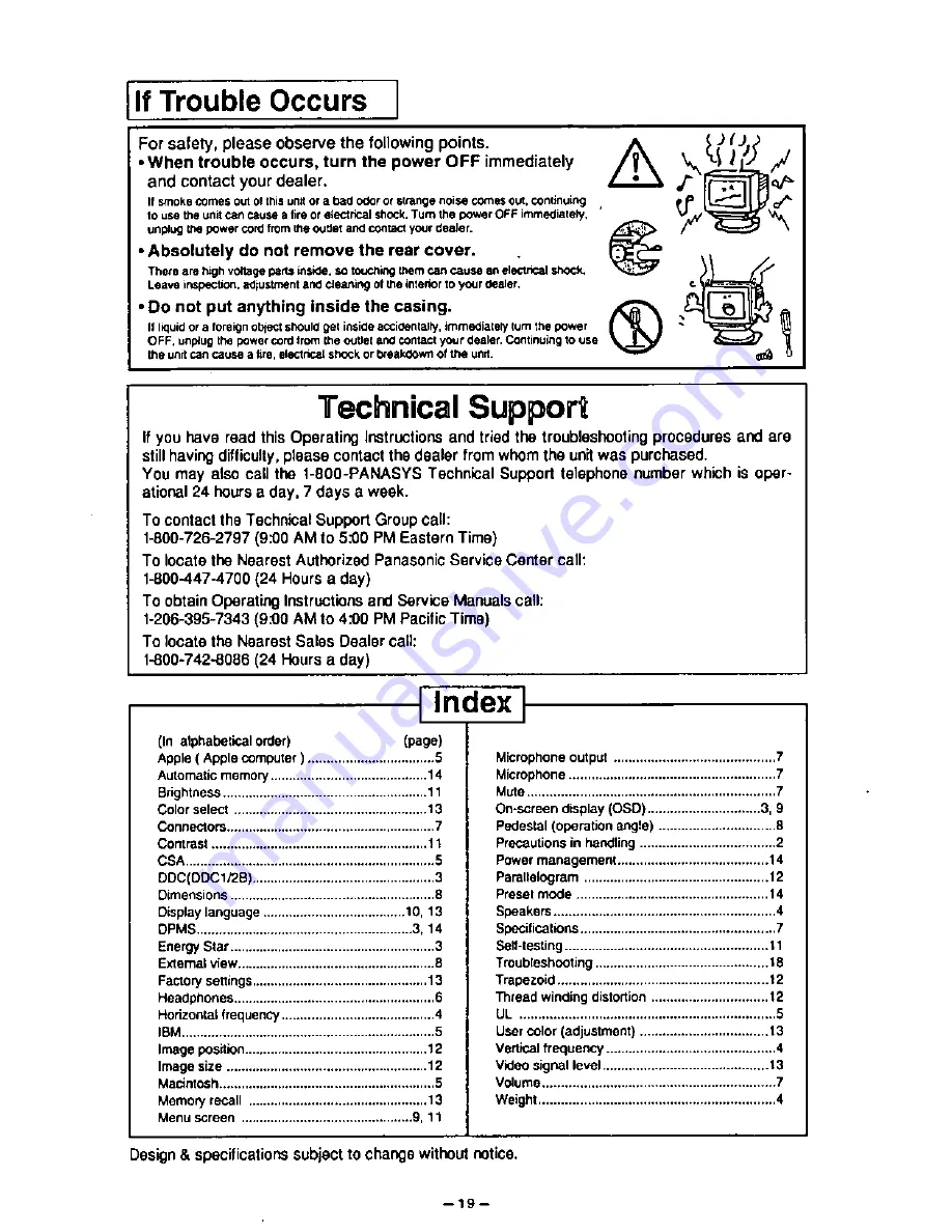 Panasonic PanaMedia PM15 Operating Instructions Manual Download Page 21