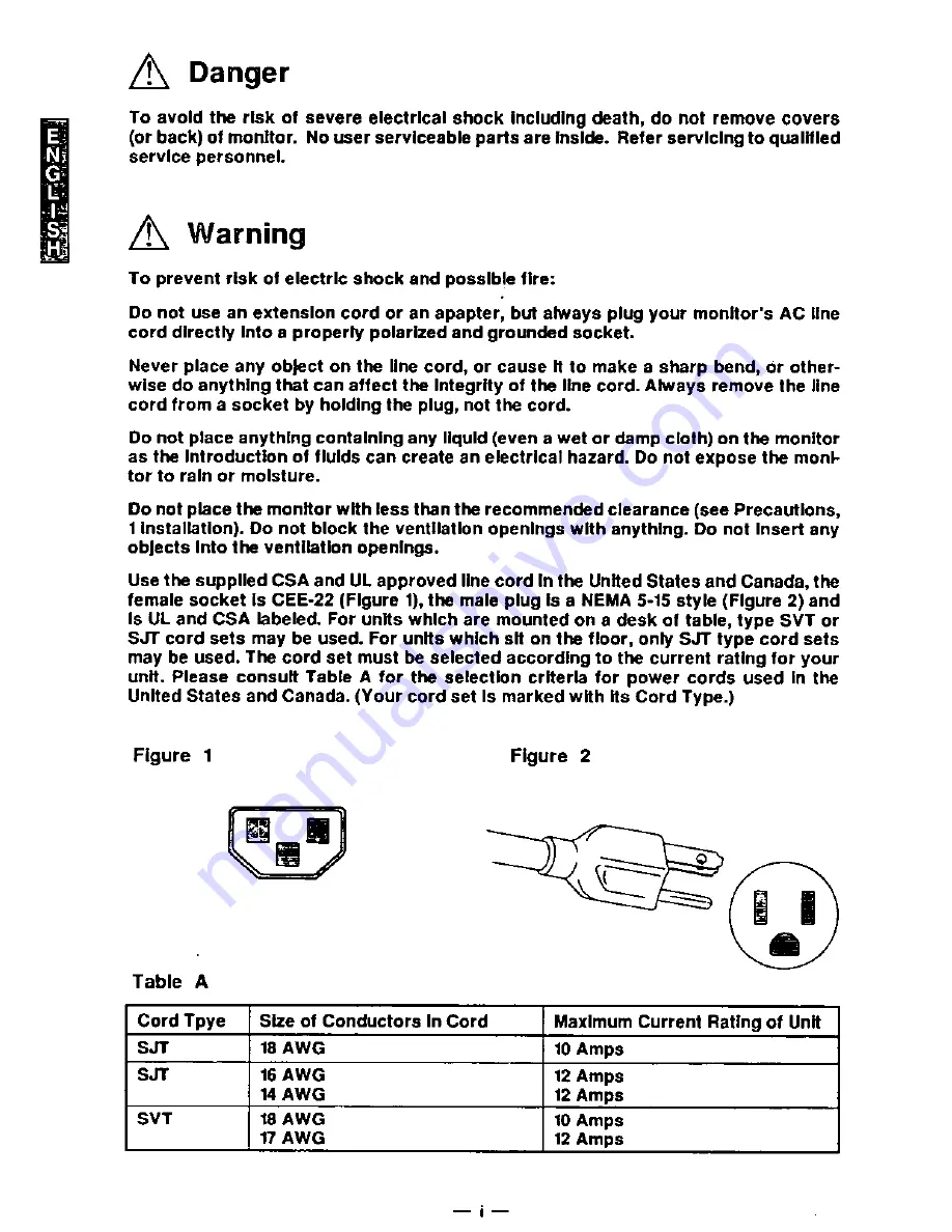 Panasonic PANASYNC E50 Operating Instructions Manual Download Page 2